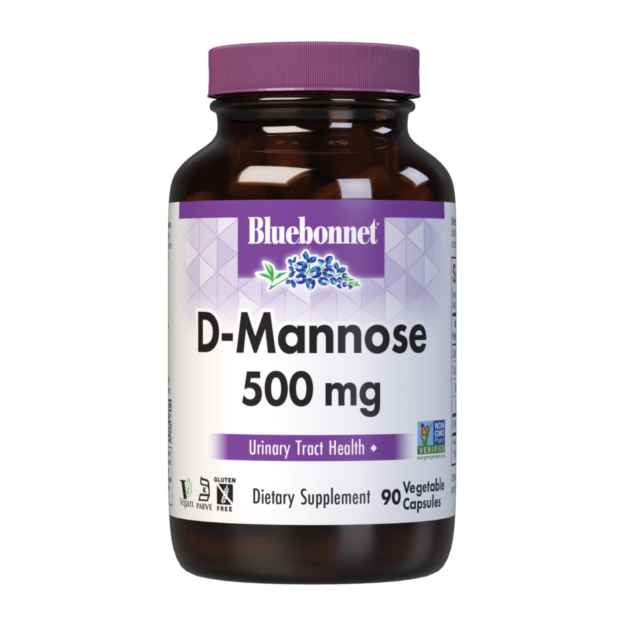 Bluebonnet D-Mannose Capsules – 500 mg, 90 Vegetable Capsules