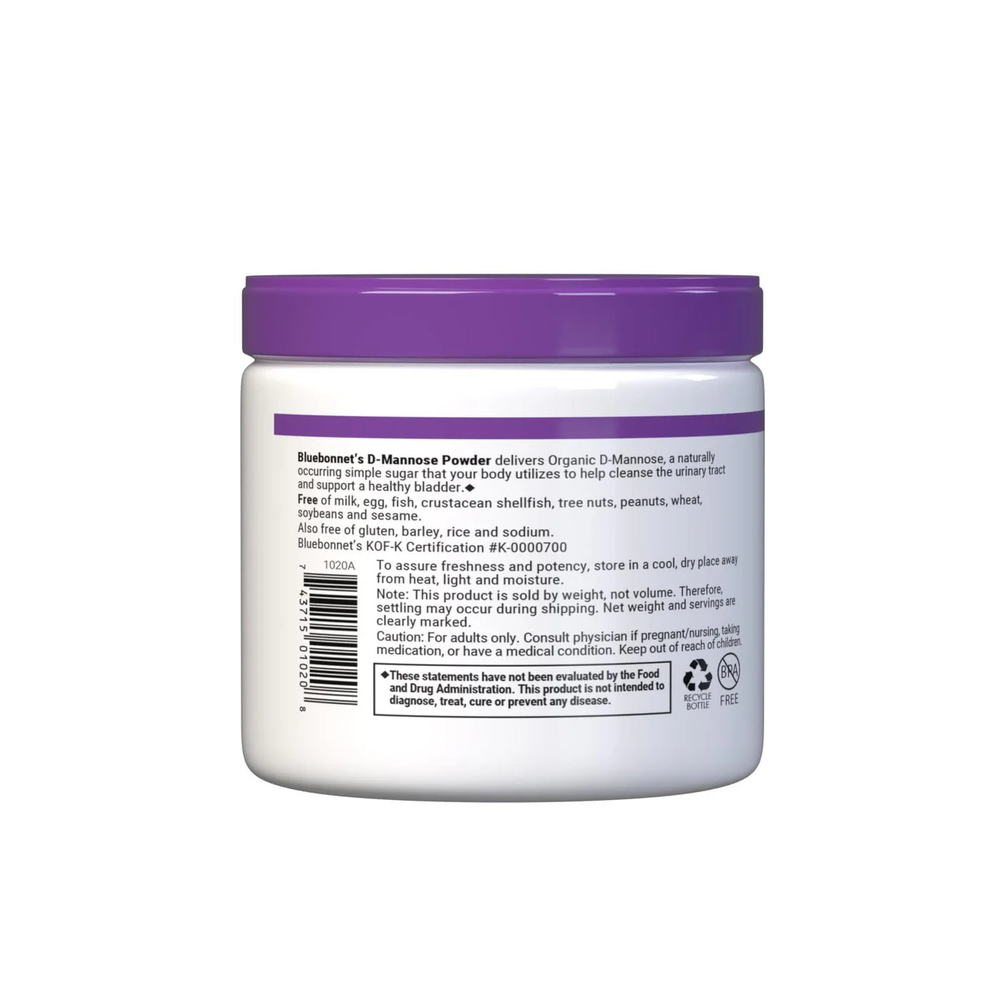 Bluebonnet D-Mannose Powder – 6.1 oz (173 g)
