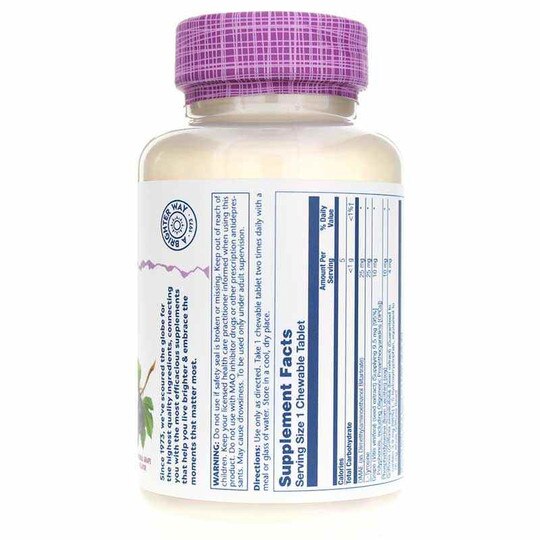 Solaray Kids Focus Chewables, Natural Grape Flavor – 60 Chewables