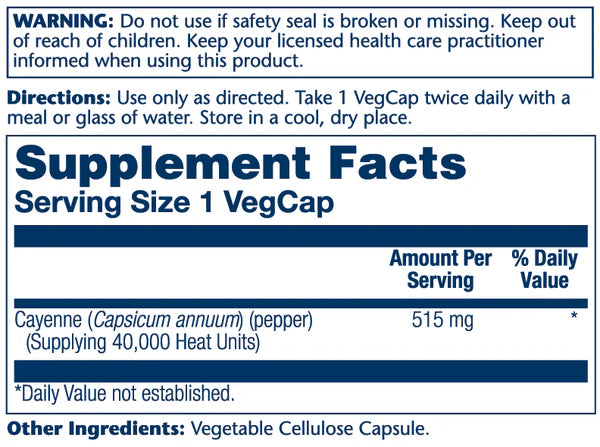 Supplement Facts Panel