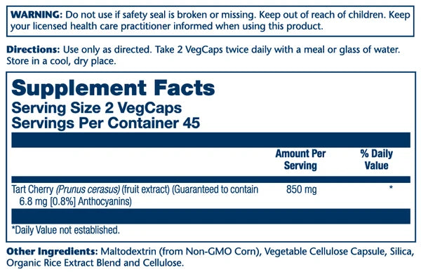 Supplement Facts Panel
