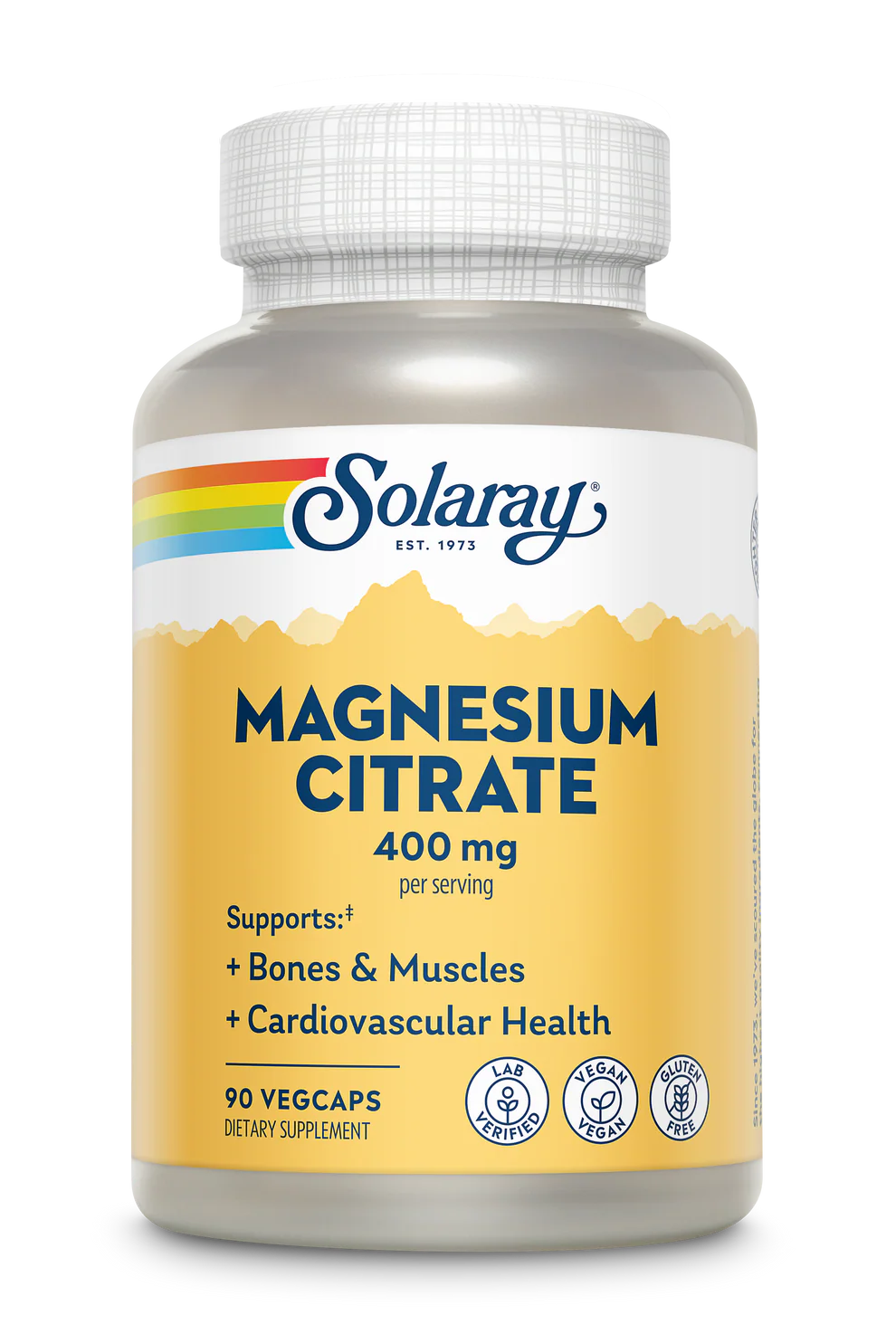 Solaray Magnesium Citrate – 400 mg, 90 VegCaps
