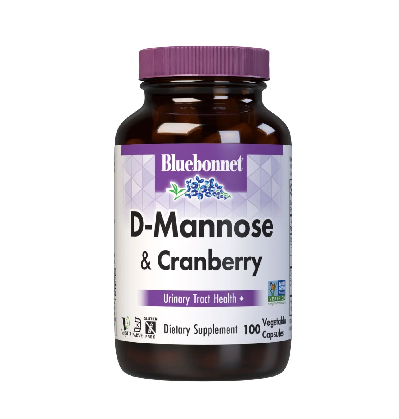 Bluebonnet D-Mannose & Cranberry – 100 Vegetable Capsules
