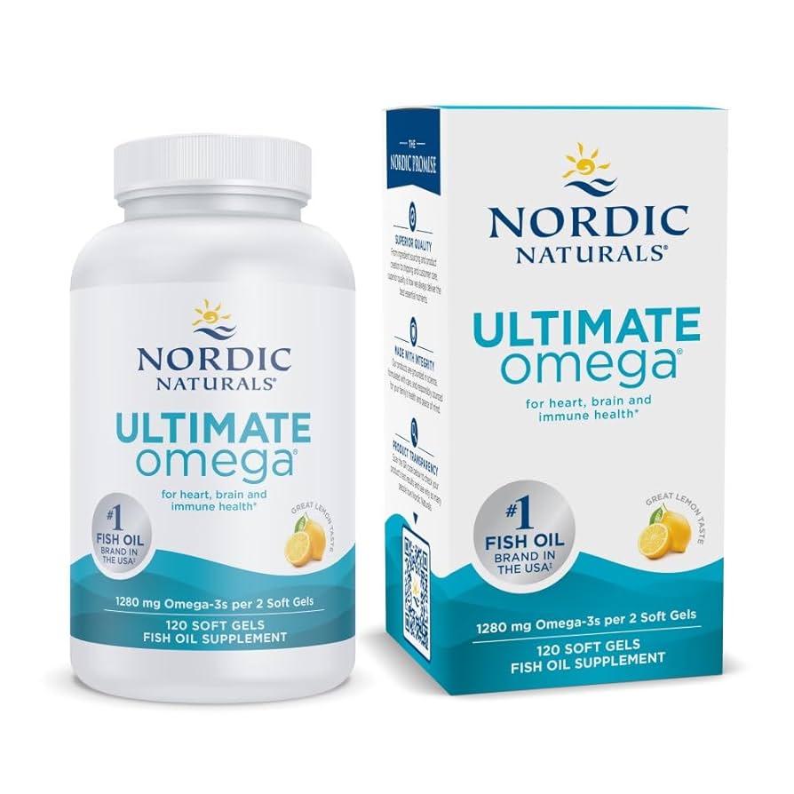 Nordic Naturals Ultimate Omega Lemon Soft Gels – Available in 30 ct, 60 ct, and 120 ct
