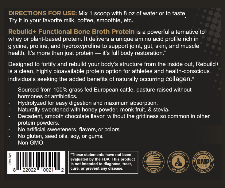 Rebuild+ Functional Beef Bone Broth Protein