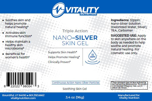 Triple Action Nano-Colloidal Silver Skin Gel