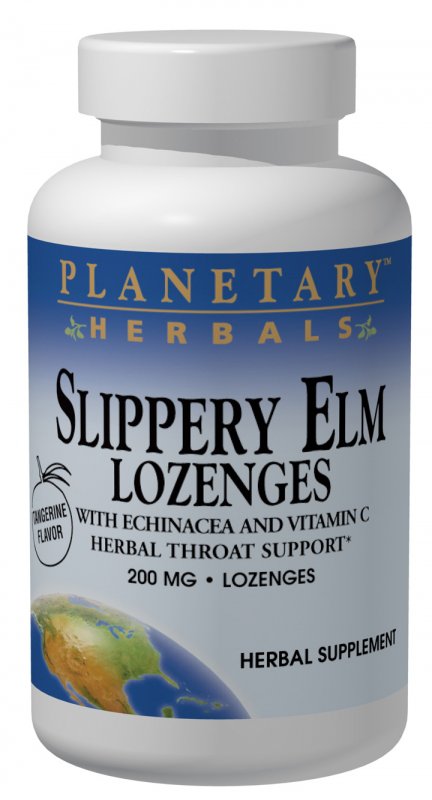 Slippery Elm Lozenges, Tangerine Flavor, 200 mg — 200 lozenges