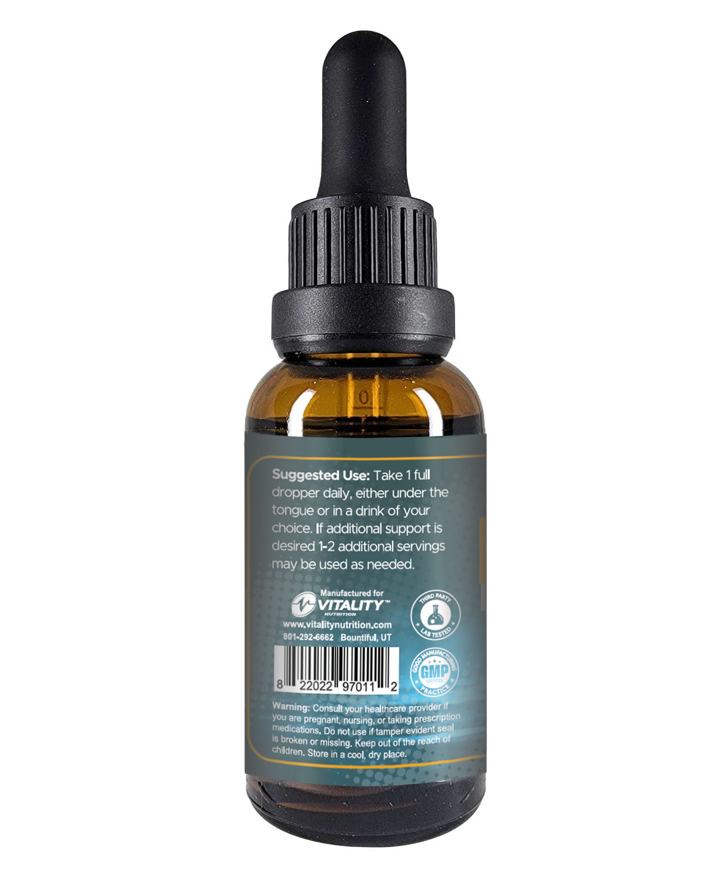 NEW - Vitality Nutrition Liquid Yoga Lion's Mane Mushroom/Herb Tincture 1 fl oz (30 Servings)