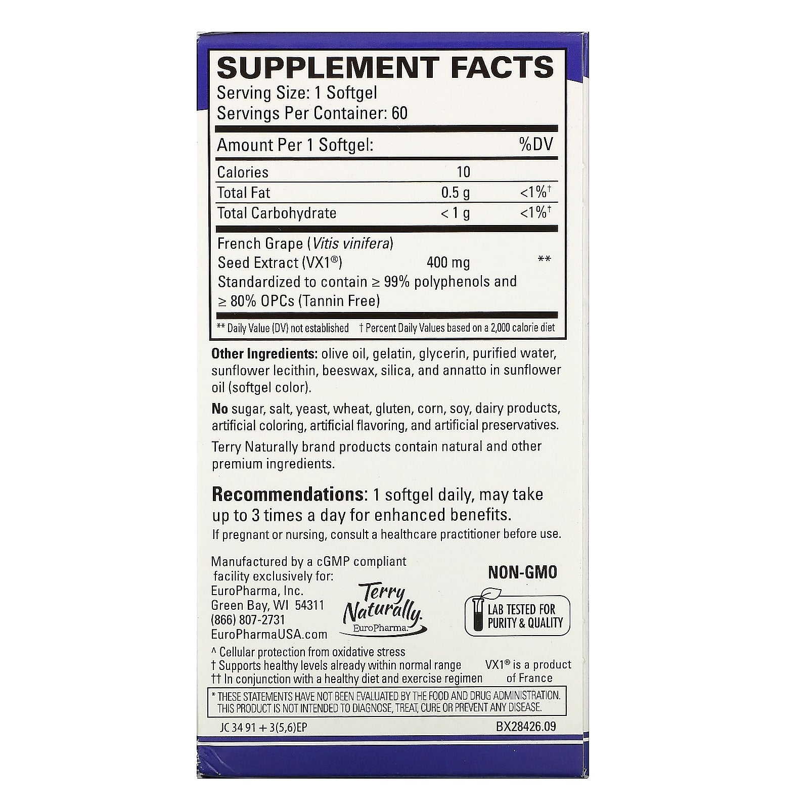 Clinical OPC® Extra Strength 400mg (60 Softgels)