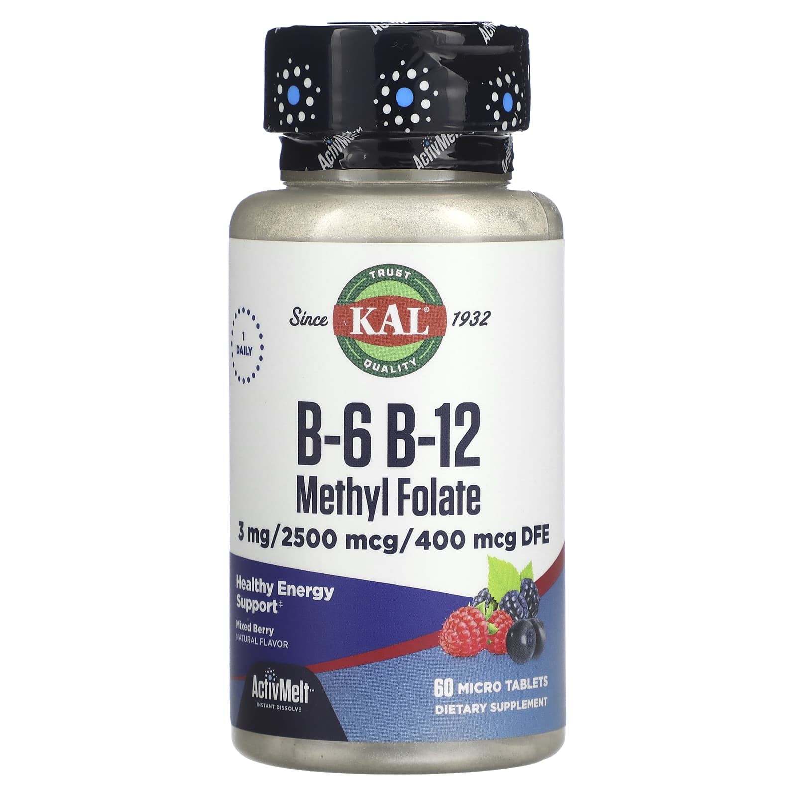 B6 B12 Methyl Folate 3mg/2500mcg/400mcg (60 Tablets)
