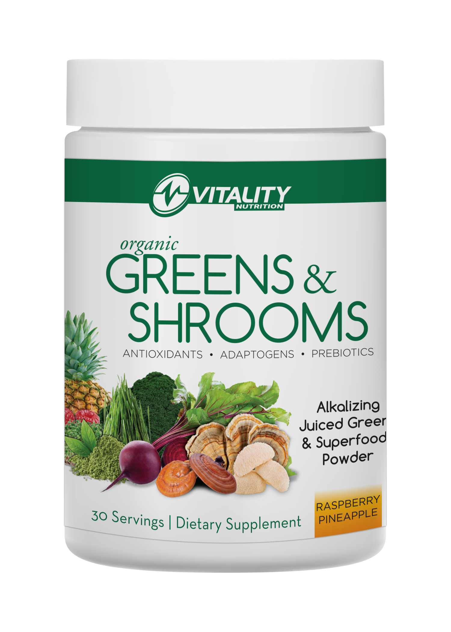 Vitality Nutrition Organic Greens & Shrooms