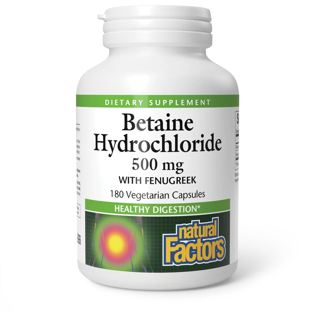 Betaine Hydrochloride 500mg (180 Vegetarian Capsules)